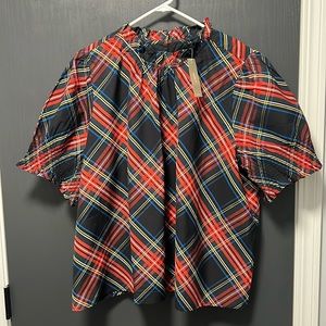 J-Crew Plaid Blouse